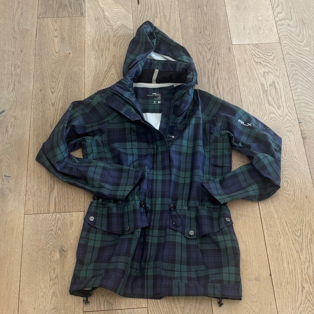 Ralph Lauren Green and Blue Plaid Utility Jacket